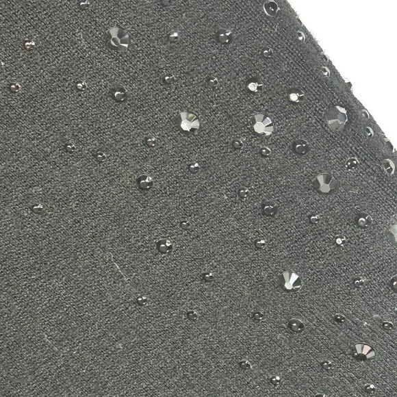 St John Swarovski Embellished Black Knit Pants Quiet Luxury Evening 10
